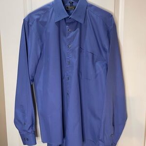 Versace Men’s Blue Dress Shirt 100% Cotton Classic Design Size 16 1/2
